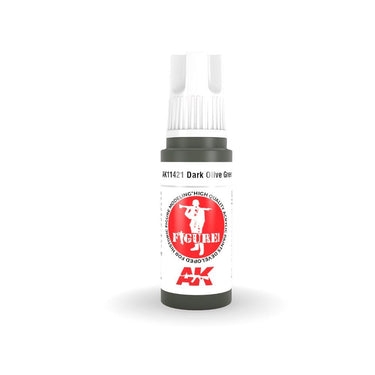 AK Interactive AK11421 Dark Olive Green Acrylic Paint 17ml 3rd Generation